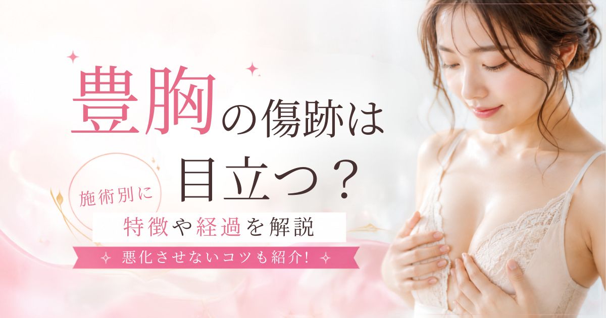 豊胸の傷跡は目立つ?施術別の特徴や経過を解説|悪化させないコツも