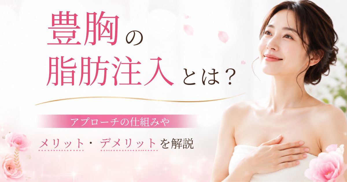 豊胸の脂肪注入とは?アプローチの仕組みやメリット・デメリットを解説